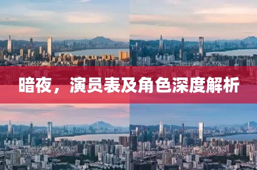 暗夜，演員表及角色深度解析