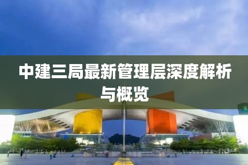 中建三局最新管理層深度解析與概覽