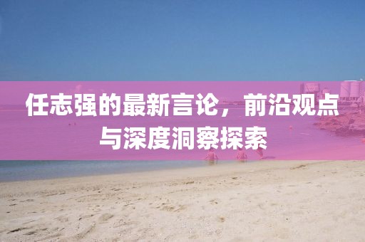 任志強(qiáng)的最新言論，前沿觀(guān)點(diǎn)與深度洞察探索